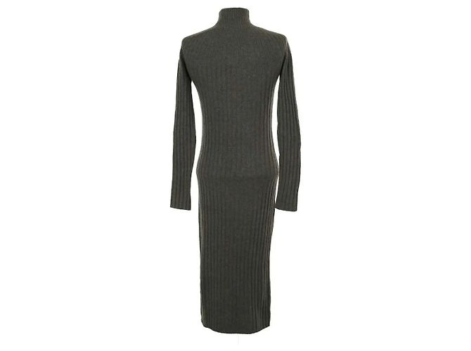 Autre Marque Kujten Kaschmir Kleid Khaki - Ansicht 4