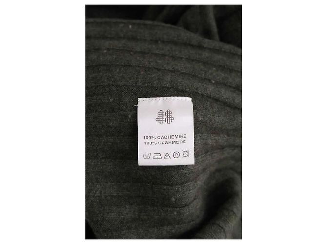 Autre Marque Kujten Kaschmir Kleid Khaki - Ansicht 6