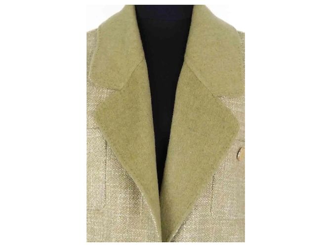 Chaqueta de lana verde Sandro - vista 2