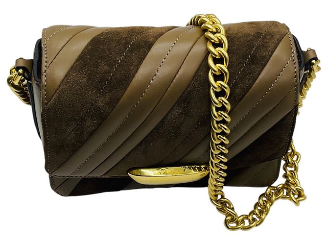 3.1 Phillip Lim Portobello Chocolate ID Quilted Shoulder Bag with Chain Marrone - vista 4