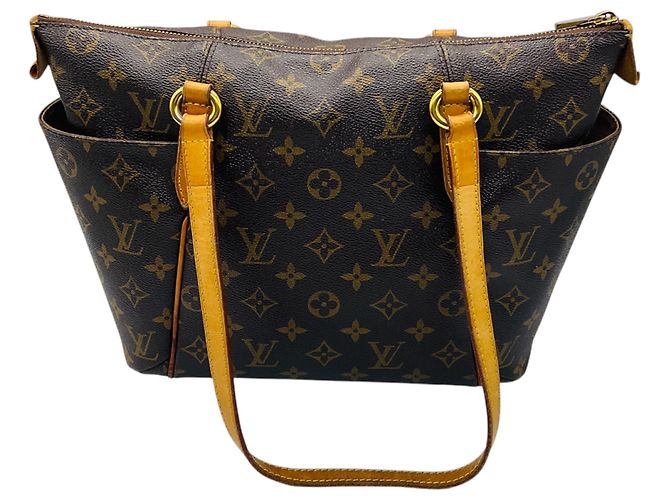 mala Tote Louis Vuitton Brown Monogram Canvas com Alça Dupla Superior Marrom - vista 3