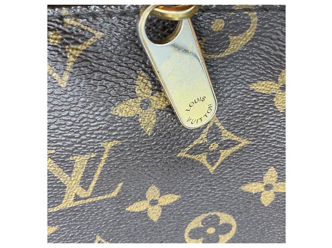 mala Tote Louis Vuitton Brown Monogram Canvas com Alça Dupla Superior Marrom - vista 8