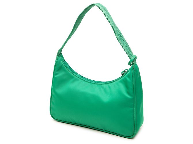 Borsa a tracolla Prada Mini Tessuto Re Edition 2000 Verde - vista 2