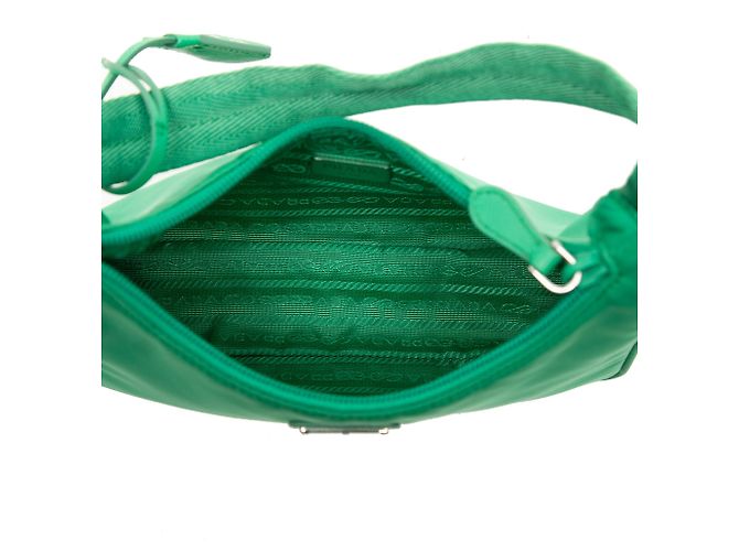 Borsa a tracolla Prada Mini Tessuto Re Edition 2000 Verde - vista 4
