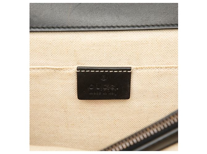 Bolsa Satchel Dionysus Web Gucci Medium em couro de bezerro preto com bambu - vista 5