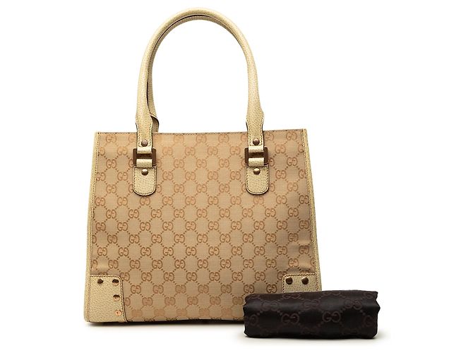 Tote Gucci GG Canvas Nailhead Marrone - vista 7