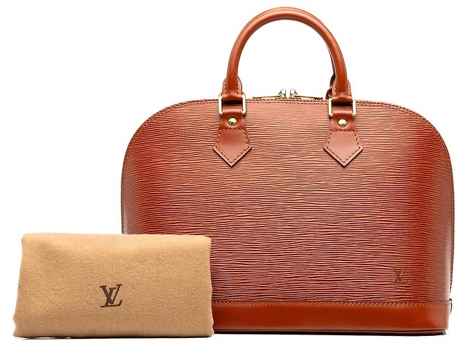 Borsa Louis Vuitton Epi Alma PM Marrone - vista 7