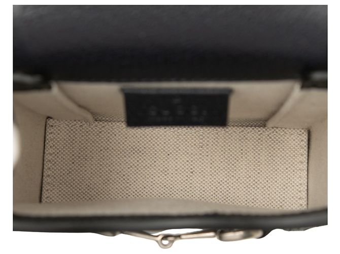 Borsa a tracolla Gucci Mini GG Supreme Horsebit 1955 Beige - vista 4