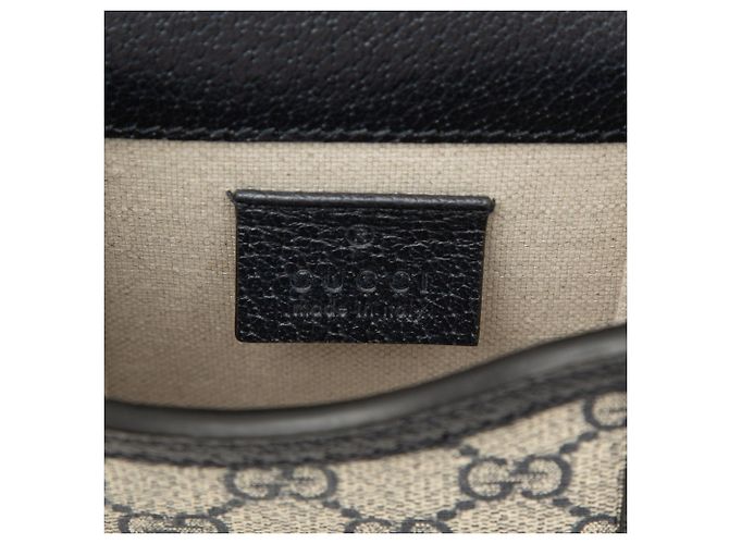 Borsa a tracolla Gucci Mini GG Supreme Horsebit 1955 Beige - vista 5