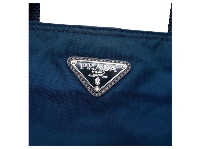 Sac à main Prada Tessuto bleu - vue 5
