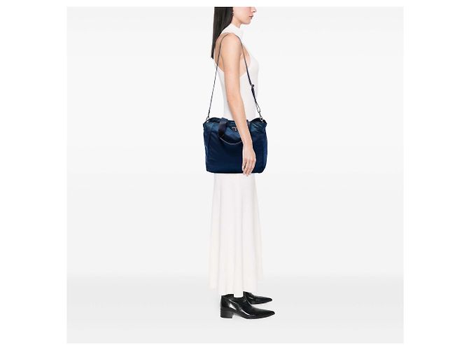 Sac à main Prada Tessuto bleu - vue 6