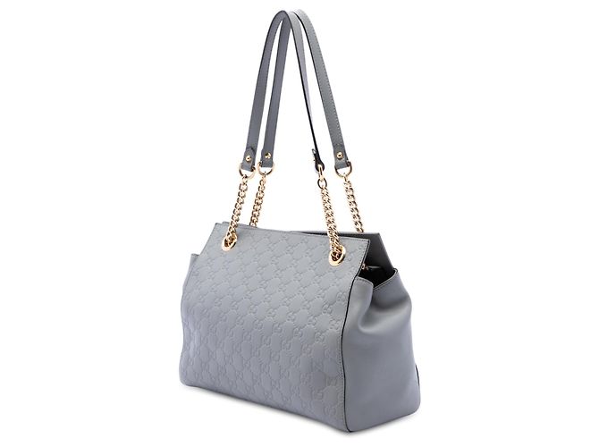 Bolso de hombro suave Gucci Medium Guccissima Gris - vista 2