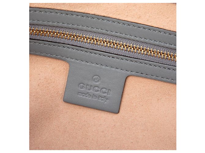 Bolso de hombro suave Gucci Medium Guccissima Gris - vista 5