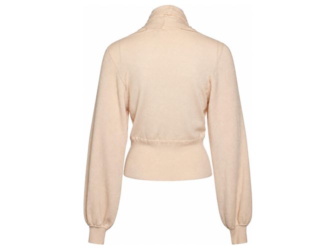 Chloé Chloe, top de punto beige con lazo - Ansicht 2