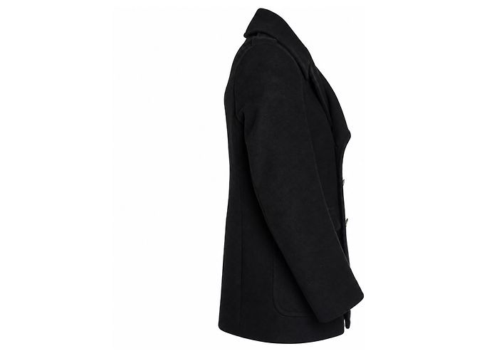 Givenchy, virgin wool peacoat in black - view 2