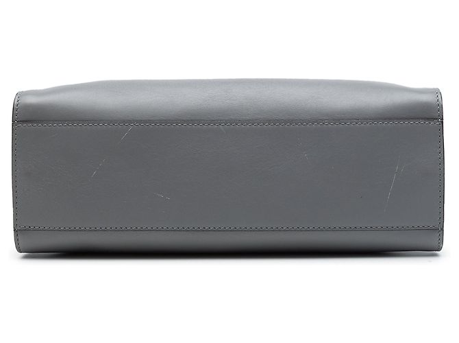 Bamboo Bolsa Gucci Nymphaea Small em couro de bezerro cinza com bambu e Web - vista 3