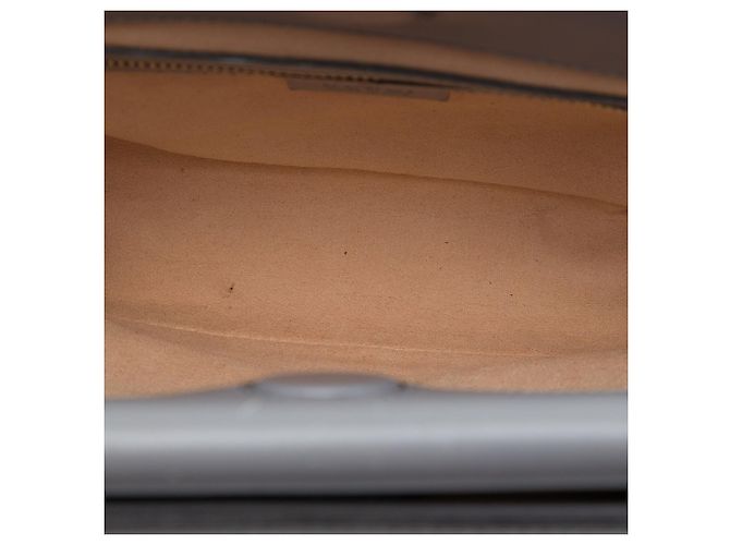Bamboo Bolsa Gucci Nymphaea Small em couro de bezerro cinza com bambu e Web - vista 4