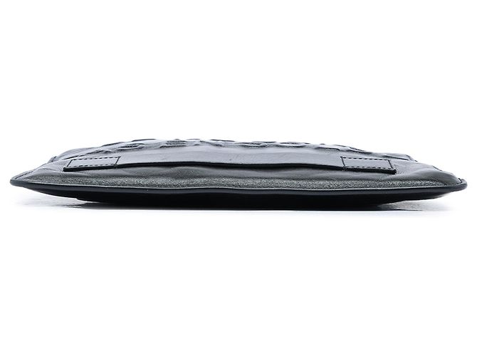 Clutch Chanel Je Ne Suis Pas En Solde in vitello invecchiato nero - vista 3