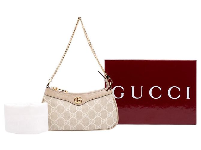 Borsa a tracolla Mini GG Supreme Ophidia Gucci Beige - vista 7