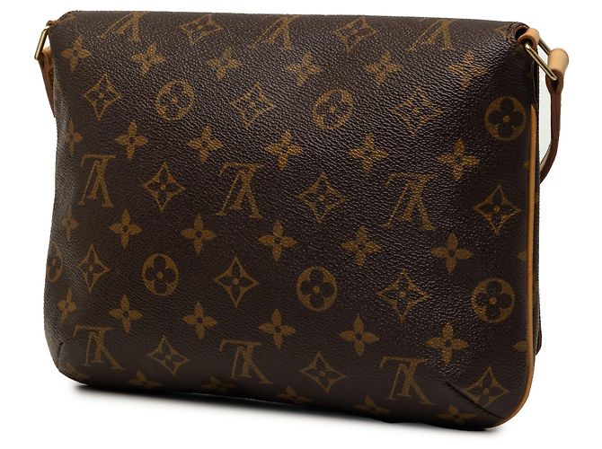 Bolsa de Ombro Louis Vuitton Monogram Musette Tango Castanha com Alça Curta Marrom - vista 2