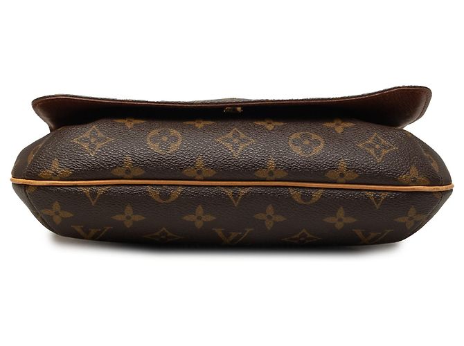 Bolsa de Ombro Louis Vuitton Monogram Musette Tango Castanha com Alça Curta Marrom - vista 3