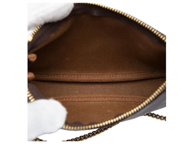 Bolso Louis Vuitton Monogram Mini Pochette Accessoires Marrón Castaño - vista 4