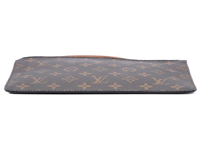 Pochette Louis Vuitton Monogram Neverfull MM Marron - vue 3