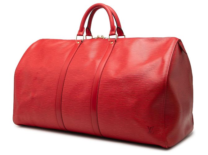 Sac de voyage Louis Vuitton Epi Keepall 55 rouge - vue 2