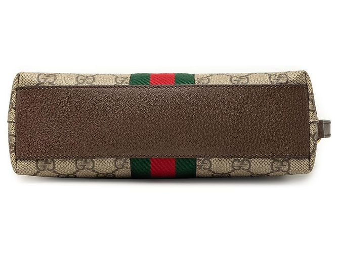 Borsa a Tracolla Gucci Small GG Supreme Web Ophidia Dome Beige - vista 3