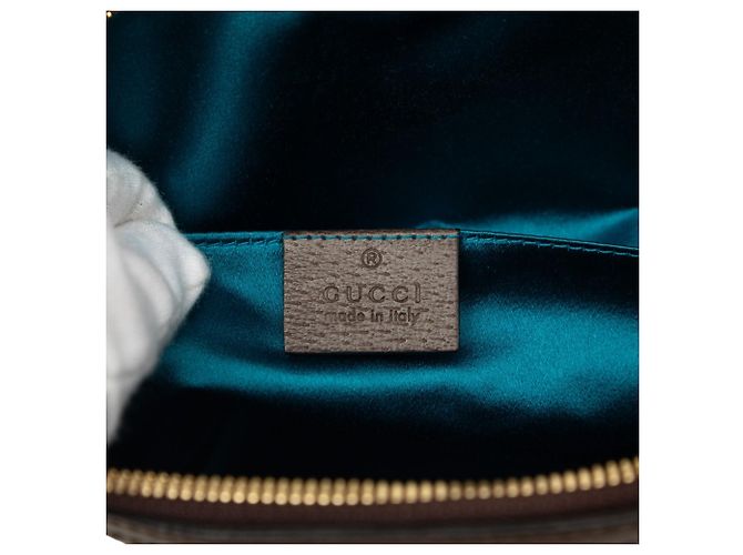 Borsa a Tracolla Gucci Small GG Supreme Web Ophidia Dome Beige - vista 5