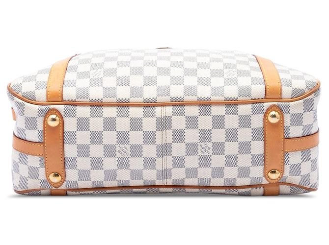Borsa a tracolla Louis Vuitton Damier Azur Stresa PM Bianca Bianco - vista 3