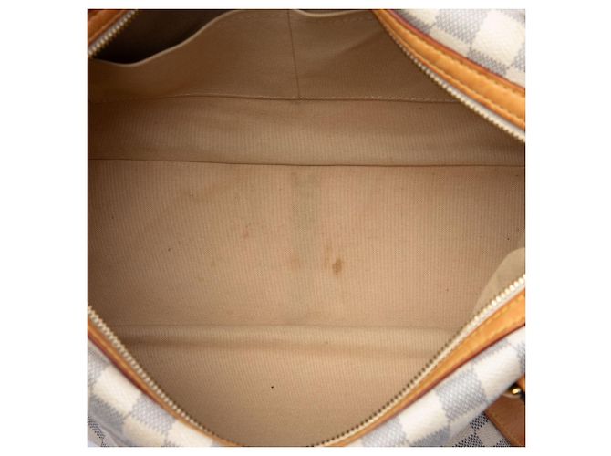 Borsa a tracolla Louis Vuitton Damier Azur Stresa PM Bianca Bianco - vista 4