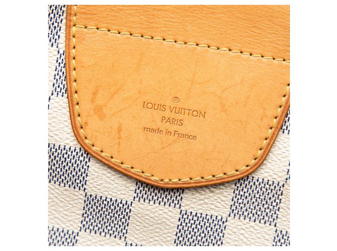 Borsa a tracolla Louis Vuitton Damier Azur Stresa PM Bianca Bianco - vista 5