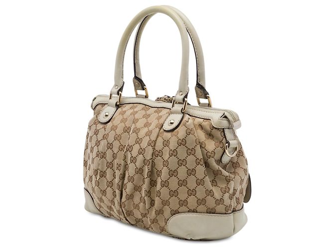 Borsa Satchel Gucci GG Canvas Sukey Beige - vista 2