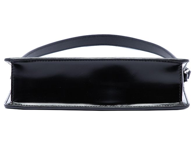 Prada Mini Spazzolato Schultertasche aus schwarzem Leder - Ansicht 3