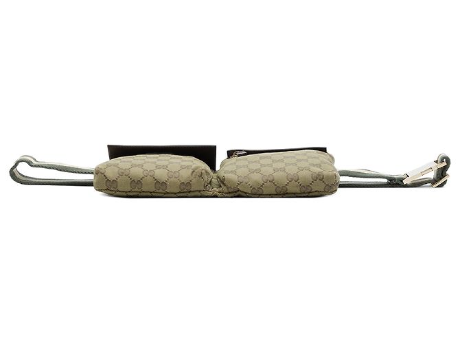 Borsetta cintura Gucci GG Canvas Web con doppia tasca Beige - vista 3