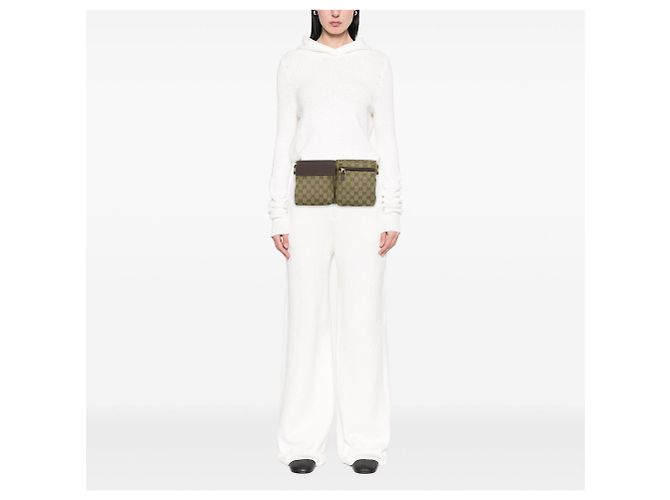 Borsetta cintura Gucci GG Canvas Web con doppia tasca Beige - vista 6