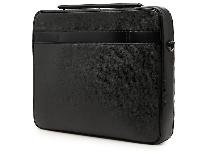 Mala de Negócios Louis Vuitton Taiga Porte Ordinateur Odessa Preta Preto - vista 2