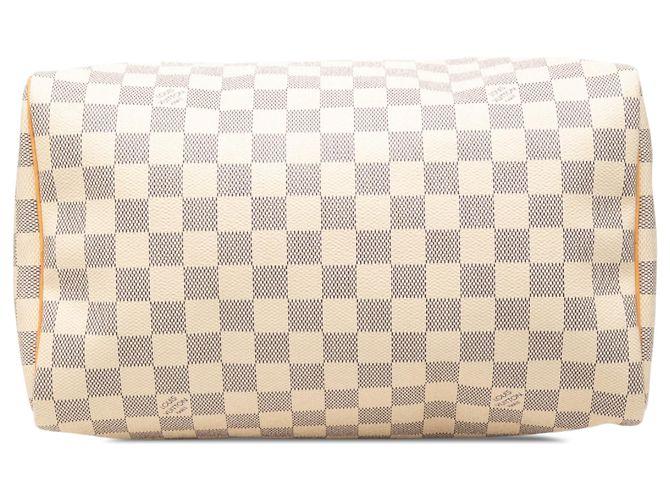 Borsa Boston Louis Vuitton Damier Azur Speedy 30 Bianca Bianco - vista 3