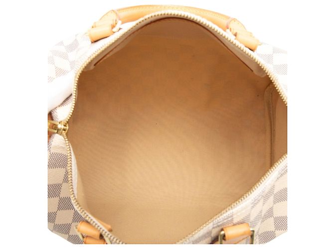 Borsa Boston Louis Vuitton Damier Azur Speedy 30 Bianca Bianco - vista 4