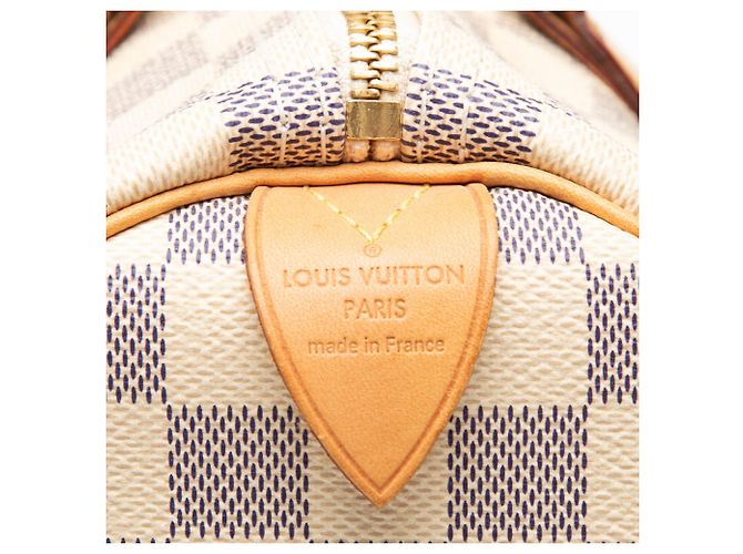 Borsa Boston Louis Vuitton Damier Azur Speedy 30 Bianca Bianco - vista 5