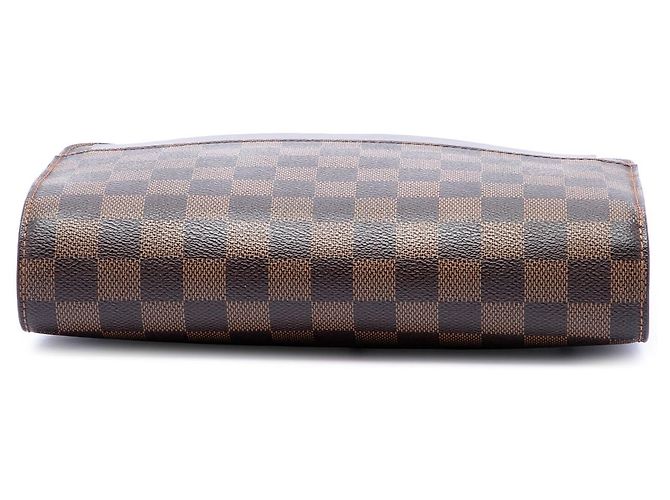 Borsa Pochette Clutch Louis Vuitton Damier Ebene Saint Louis Marrone - vista 3