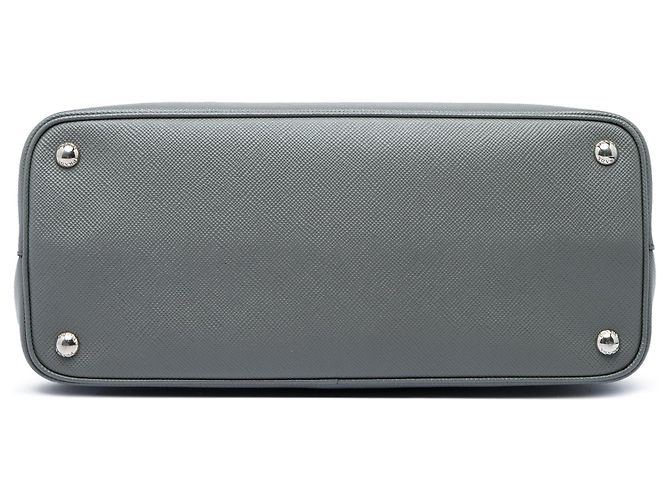 Sac à main double Prada Medium Saffiano Cuir Gris - vue 3