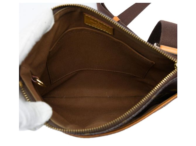 Borsa a tracolla Louis Vuitton Monogram Pochette Valmy Marrone - vista 4