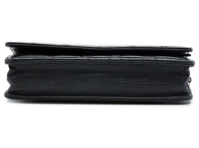 Borsa a tracolla Chanel CC Quilted Patent Wallet On Chain Nera Nero - vista 3