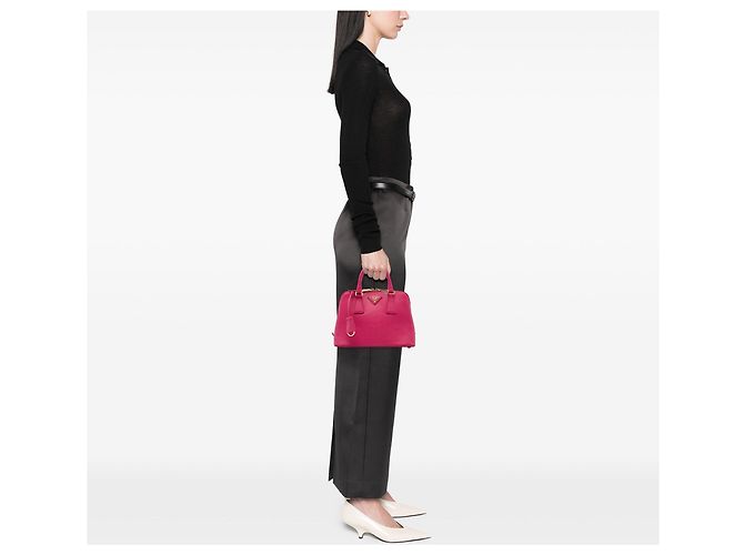 Bolso Prada Small Saffiano Lux Promenade Rosa - vista 6