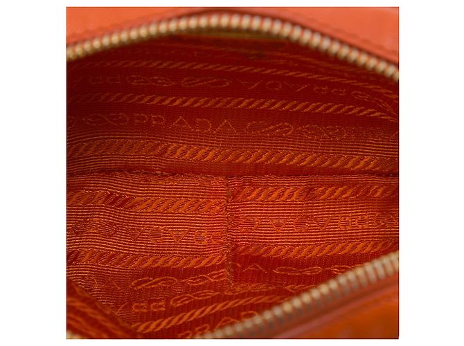 Bolsa Satchel Prada Mini Saffiano Lux Orange Laranja - vista 4