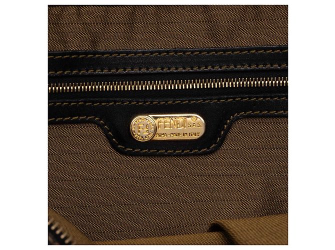 Borsa Satchel Fendi Zucca Canvas marrone - vista 5