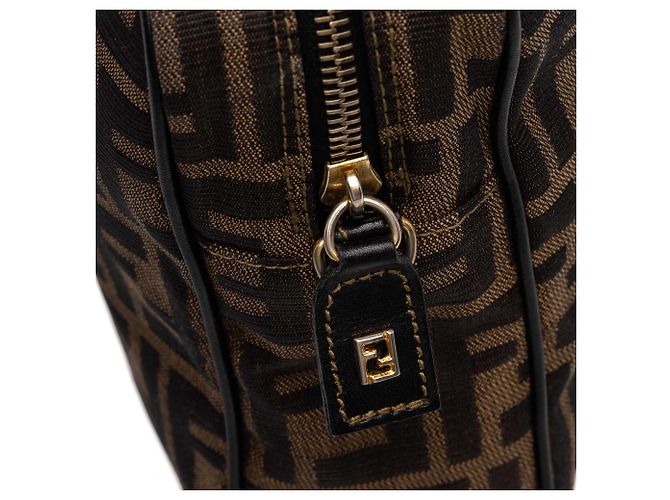 Borsa Satchel Fendi Zucca Canvas marrone - vista 6