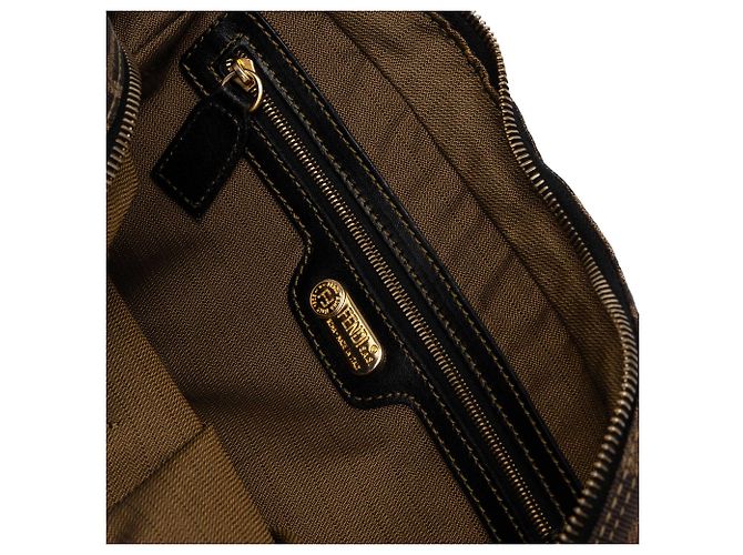 Borsa Satchel Fendi Zucca Canvas marrone - vista 7